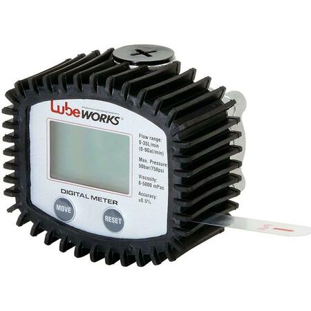 LUBEWORKS 1-35LPM - 1-10GPM Digital Oil Control Meter TRI-15210352